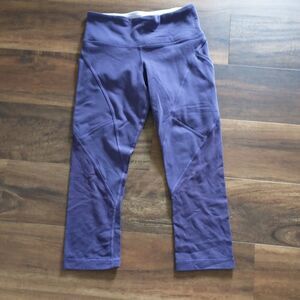Lululemon Wunder Under Crop with pockets Purple 4